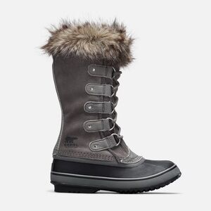 Sorel Gray and Black Winter Boots with Faux Fur